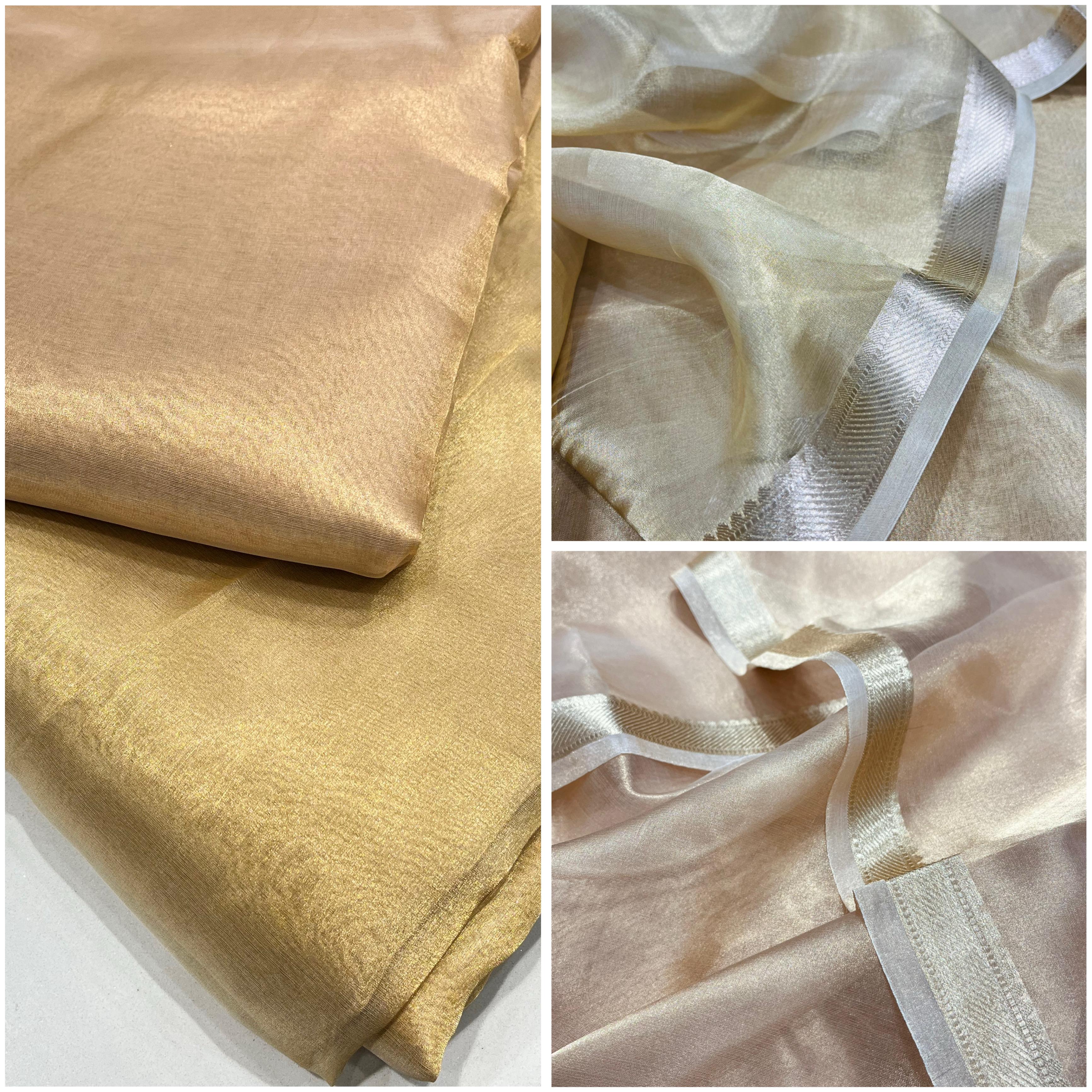 K.R KASAT - Gold Tissue Fabric